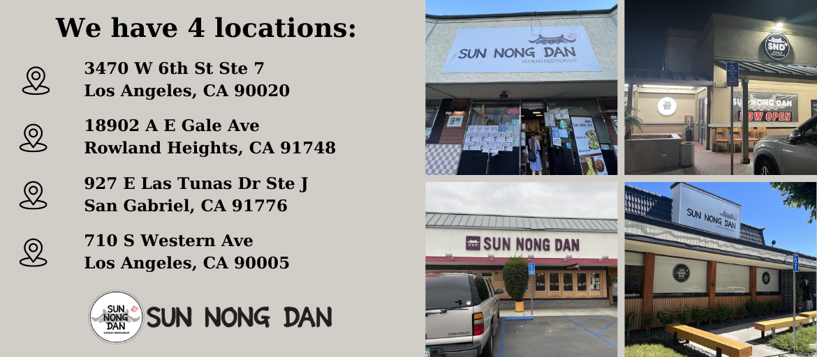 How many locations does Sun Nong Dan have? - Crown Fried Chicken