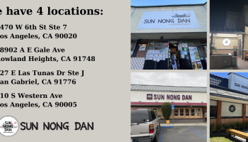 How many locations does Sun Nong Dan have? - Crown Fried Chicken